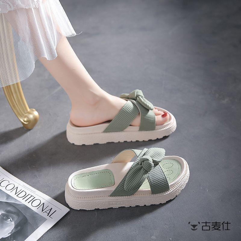 

Cool slippers women s summer wear new fashionable non-slip platform beach shoes 40 зелёный