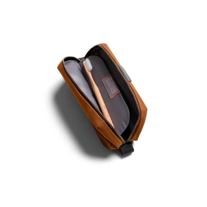 Bellroy Toiletry Kit, Waterproof Travel Pouch (Toiletries, Perfume, Razor, Hairbrush, Toothbrush) - Bronze, One Size