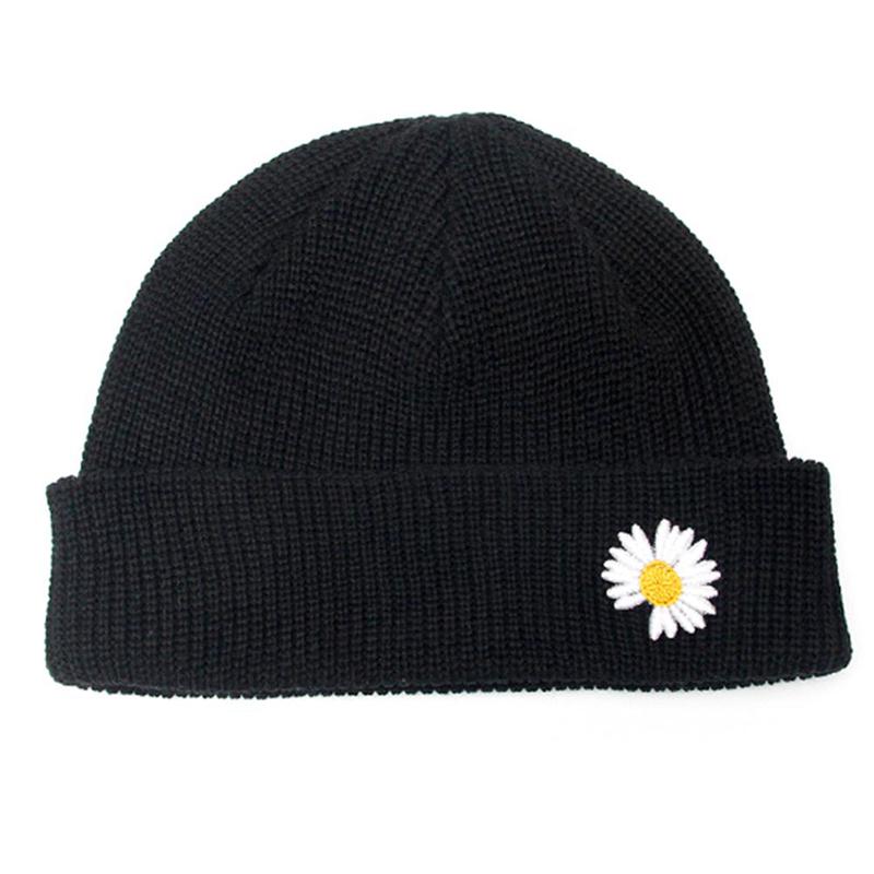 PEACEMINUSONE KNIT CAP (BLACK)（Peaceminusone PMO KNIT CAP #3 DAISY） 
