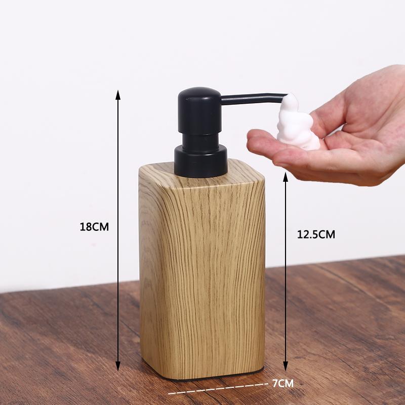 Walnut Grain Press Hotel Hand Sanitizer Bottle Shower Gel Shampoo Lotion Bottle Home Press Soap Dispenser Bathroom Accessories