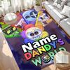 Custom Name Personalized Dandy's World Print Carpet, Versatile Home Decor Rug, for Playroom, Apartment, Balcony, Entryway, Hallway Gift