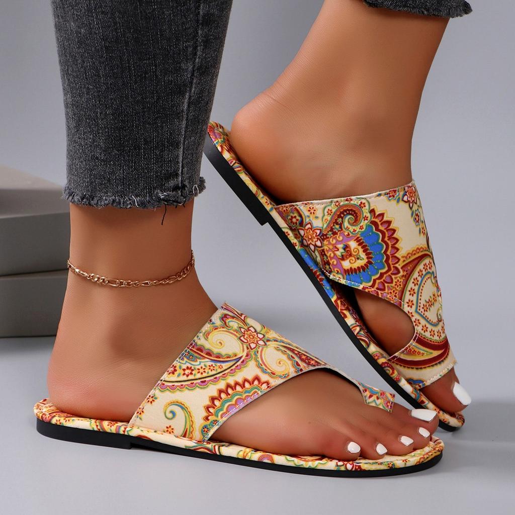 Fashion Women Slippers Flip Flops Summer New Women Sandals Sexy Flat Slippers Outdoor Beach Shoes Printed Designer Slippers Slides Women