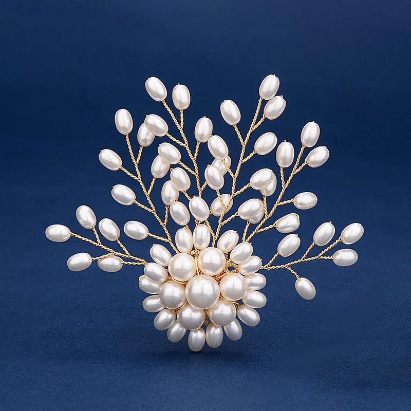 Atmospheric Pearl Brooch High-End Women'S Exquisite Handmade Corsage Niche Design Sense Pin Personalized Blazer Accessories