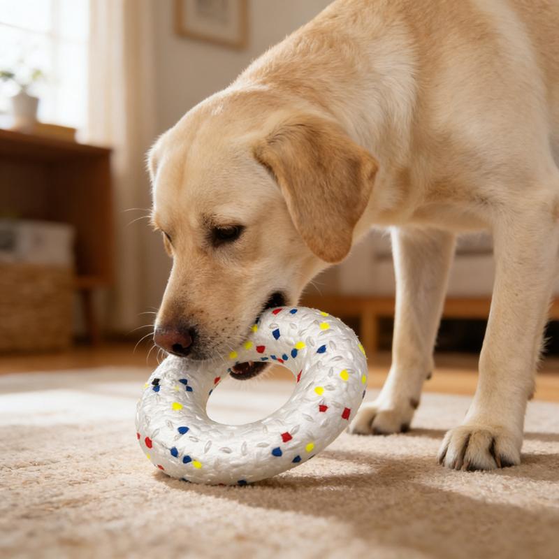 1Pcs Non Squeak Interactive Puppy Toy Bite Resistant Solid Dog Ball Toys High Elasticity E-Tpu Pet Chew Ball Toy