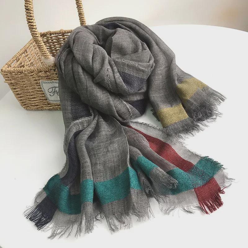 2023 Dark Gray Plus Size Wool Scarf for Women - Long, Warm, Versatile Winter Shawl