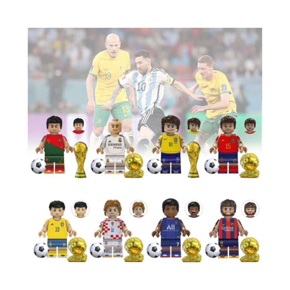 (Cristiano Ronaldo)Mini Football Player Figure Toy Cute Cartoon Building Block For Children