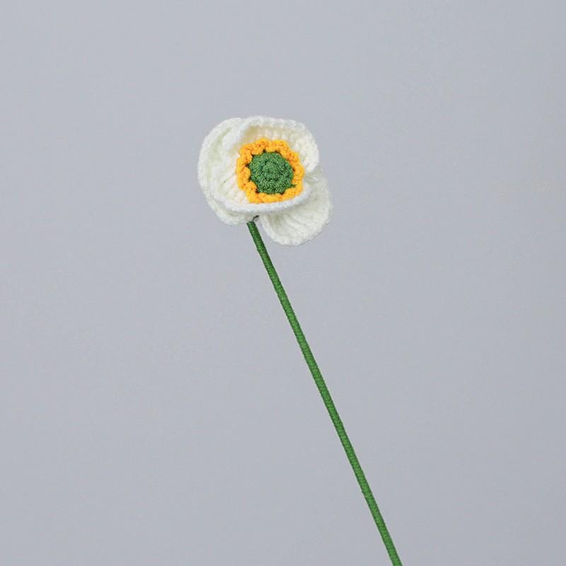 Handmade Woven Yarn Knitted Faux Flower Bouquet