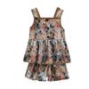 Girls' Summer Two-Piece Set New Fashionable Floral Dress For Children Short-Sleeved Shorts Outfit For Girls