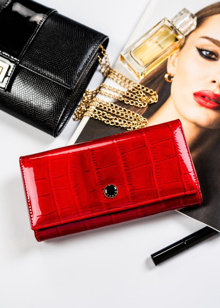 Women's Leather Wallet PTN 42106-CB-8720 Red