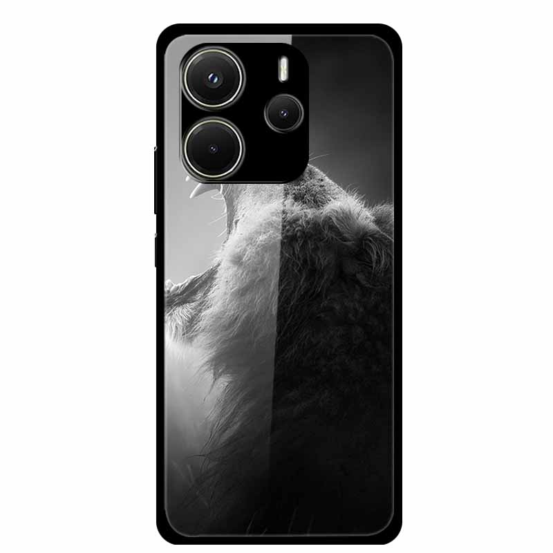 For Redmi Note 14 4G Phone Case Note14 Coque Hard Tempered Glass Back Cover For Xiaomi Redmi Note 14 5G Case Shell Soft Bumper