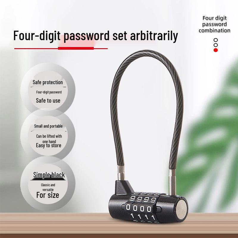 Mild Steel Wire Combo Lock for Cabinets, Patios, Lawn Mowers, Windows, Drawers, Cars, and Basket