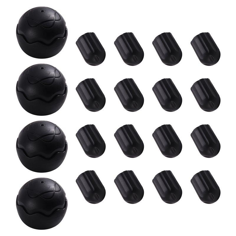 T02C!Piedini a Sfera in Gomma Stabilizzanti(4 pezzi) Per Sedia da Campeggio Helinox Sedia da Esterno Tappo Gamba Nero
