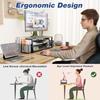 Desk Organizer and Accessories 2-Tier Computer Monitor Stand Riser with Drawer and 2 Pen Holders Laptop Stand Office Desk Acces