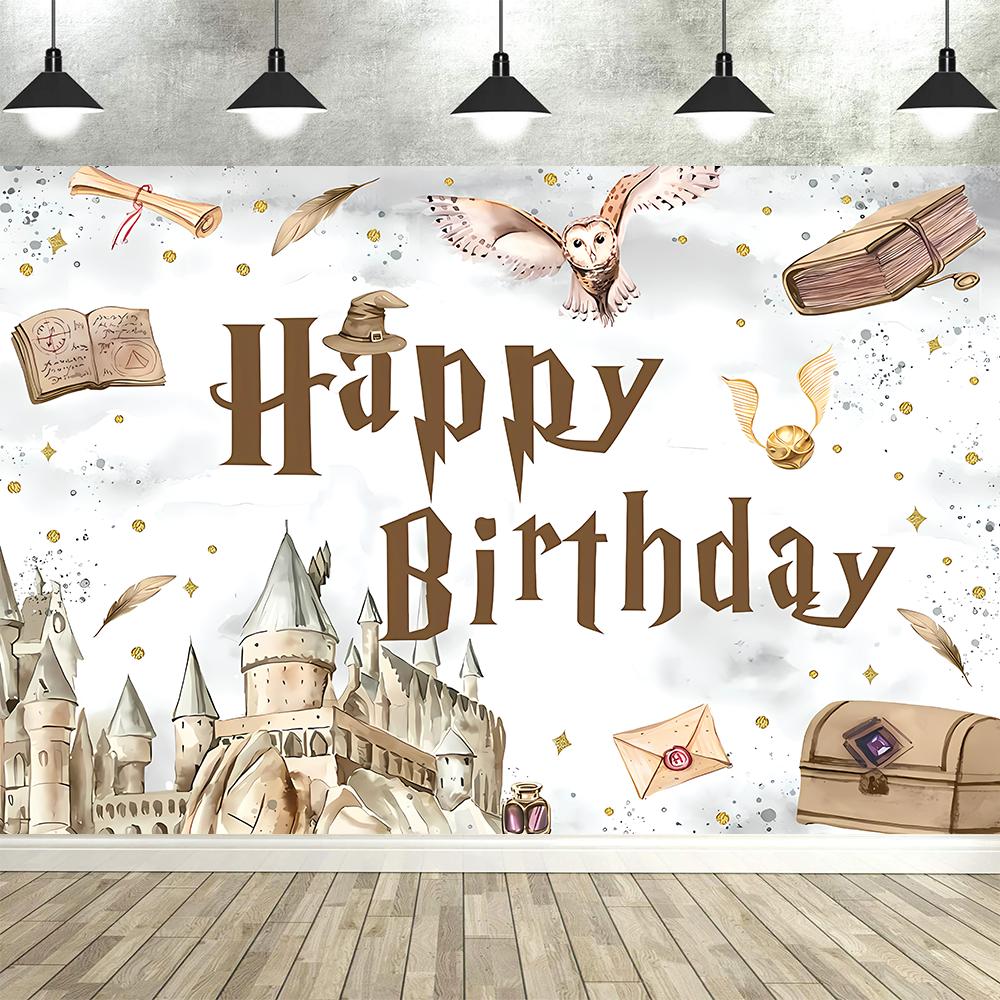 Background with Magical Magician Hat Design for Parties, Adult and Children's Party Decoration, Photography Background