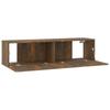 Vidaxl Wall-Mounted TV Cabinet, Smoked Oak, 120X30X30 Cm
