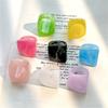 Kleurrijke Snoepkleurige Harsringen voor Vrouwen Zoete Acryl Koreaanse Mode Schattige Anillos Mujer Geometrische Onregelmatige Eenvoudige Sieraden