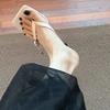 Fashion Square Toe Women Slippers Summer Stilettos High Heels Shoes Sexy Sandals Elegant Woman 2025 Pumps New Dress Fashion Ladias Shoes