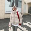 Hooded short puff cotton jacket women's winter new lightweight simple down cotton jacket loose bread jacket jacket