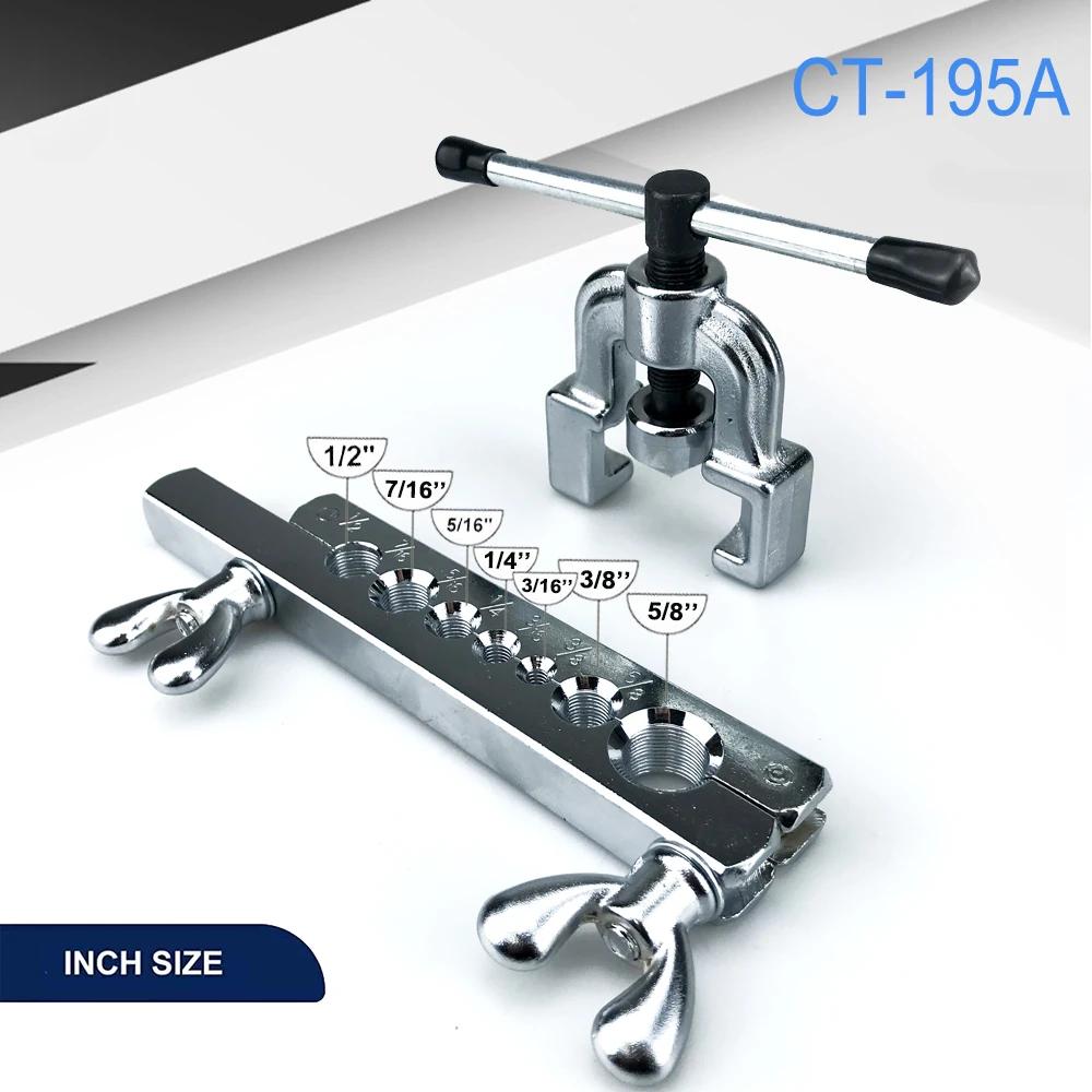 Copper Tube Expander 45 Degree Brake Pipe Flare Tool Kit with Adapters for Reaming Pipes