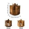 Bamboo Rotating Cosmetic Storage Box Large Capacity Multi-Compartment Facial Care Storage Rack Space Saving Makeup Organizer