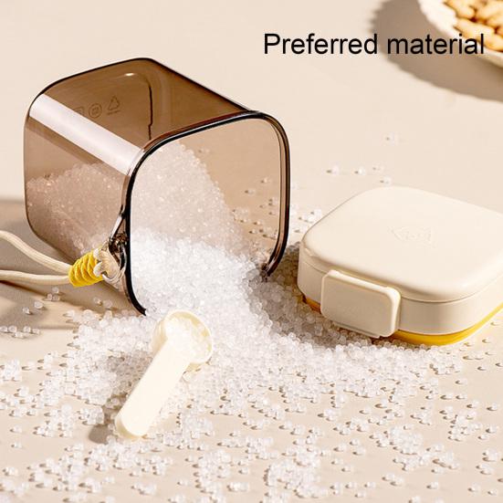 Lata de Leite em Pó com Separador de Colher Design de Vedação Tripla à Prova de Umidade e Luz Tanque Portátil com Alça Recipiente de Armazenamento 400ml 800ml