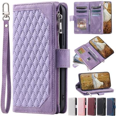 Neue Brieftasche mit mehreren Kartenfächern, Flip-Reißverschluss, Ledertasche für Realme C30 C25Y C21 C21Y C20 OPPO A58 A17 A54 A74 A94 A53 Find X5 X3 Narazo 50A /VIVO/Huawei