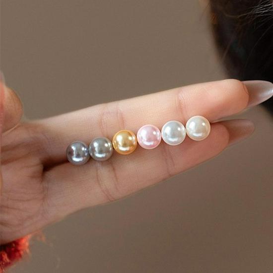 Elegant French Vintage Pearl Stud Earrings – Chic, Versatile & High-End Accessory for Women