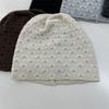 Elegant Literary and Artistic Autumn and Winter New Cashmere Hat Hollow Knitted Wool Hat Warm Bag Head Ear Protection Hat Tide Confinement Hat