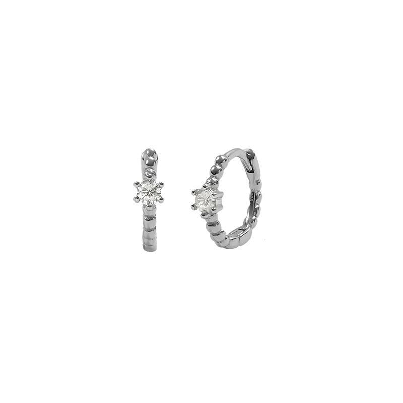 Neue Klassische Edelstahl Zirkon Quadratische Kette Creolen Damen Klein Anhänger Knorpel Helix Tragus Piercing Schmuck