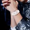 JewelryWe Silicone Square Watch, Quartz, Alloy & Silicone, Casual Business Style, Elegant Gift for Women