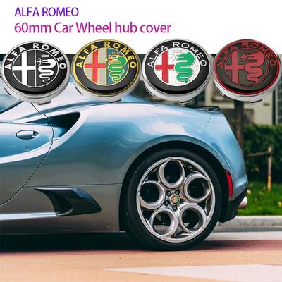 4 Stuks 60mm Auto Wielnaafdop Badge Velg Deksel Voor Giulia 147 156 159 Mito Stelvio Sportiva Giulietta GT