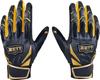 ZETT Pro Status Baseball Batting Black X Yellow BG13011D Gloves, Ambidextrous, (1953), Medium,