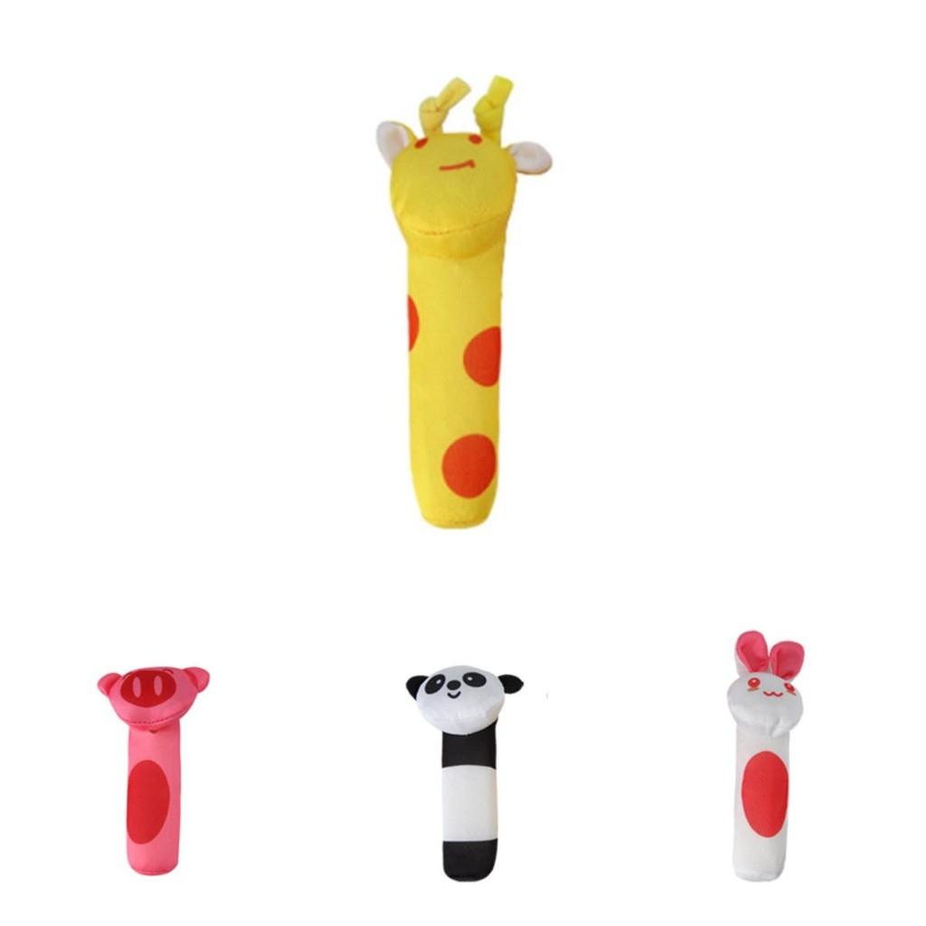 Cute Animal Bell Rattle Plush Toy For Soothing And Visual Development Of Newborns