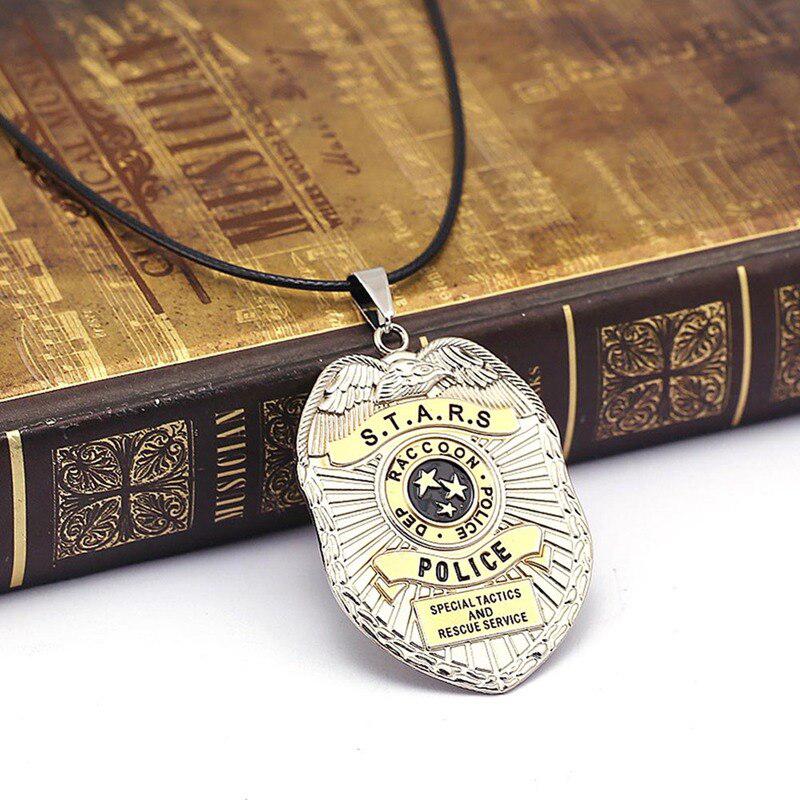 Game Raccoon City Police Badge Pendant Necklace Keychain Gifts Jewelry Accessories