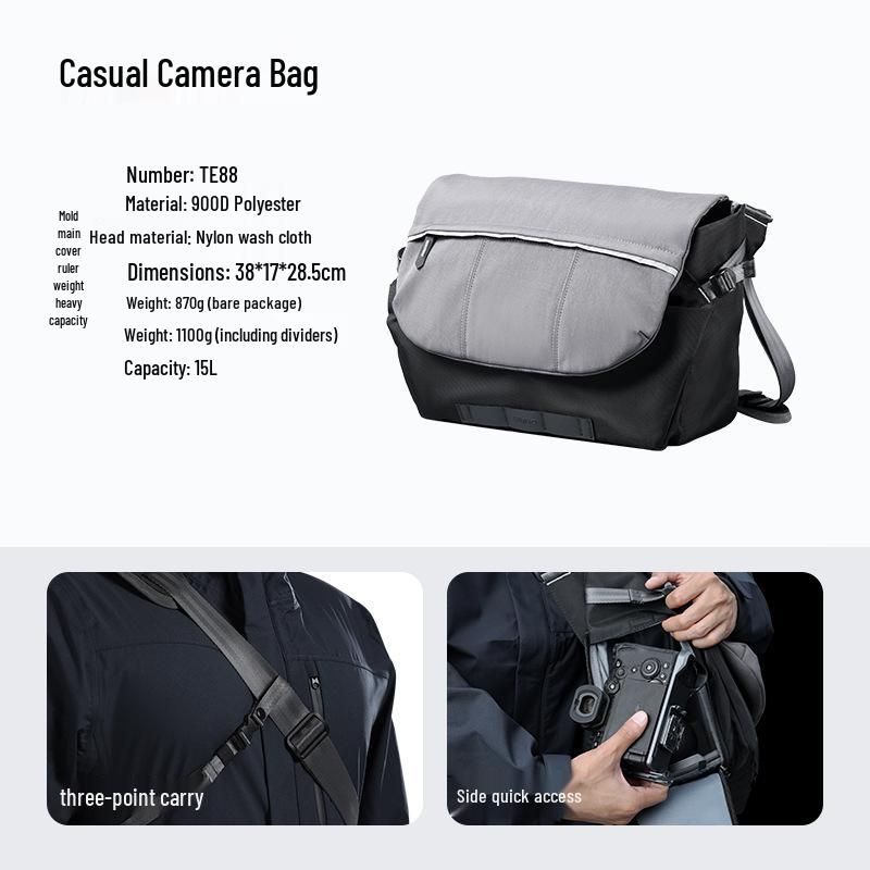 Ulanzi TE88 Casual Photography Camera Bag 15L, DSLR & Digital Storage Universal Inner Bag