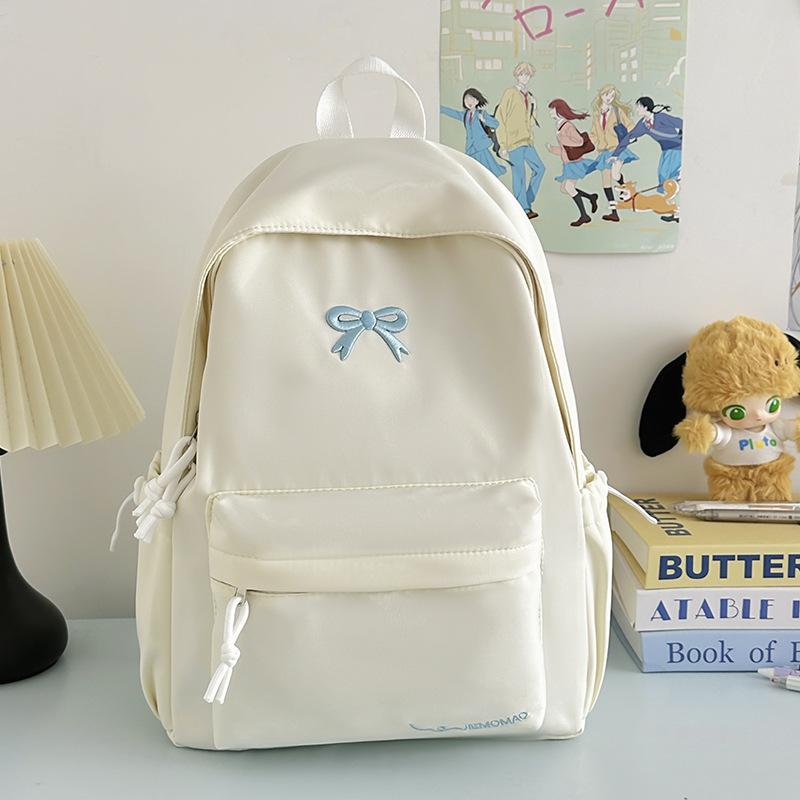 Schoolbag Wholesale High Value Bow Lightweight Small Backpack Japanese Ins Simple High School Student Schoolbag Versatile Backpack
