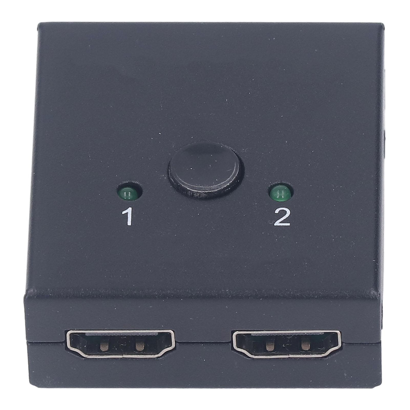 

4K HD Switcher 2 In 1 Out Bi Direction Switch Plug and Play Metal Shell HD Multimedia Switcher for