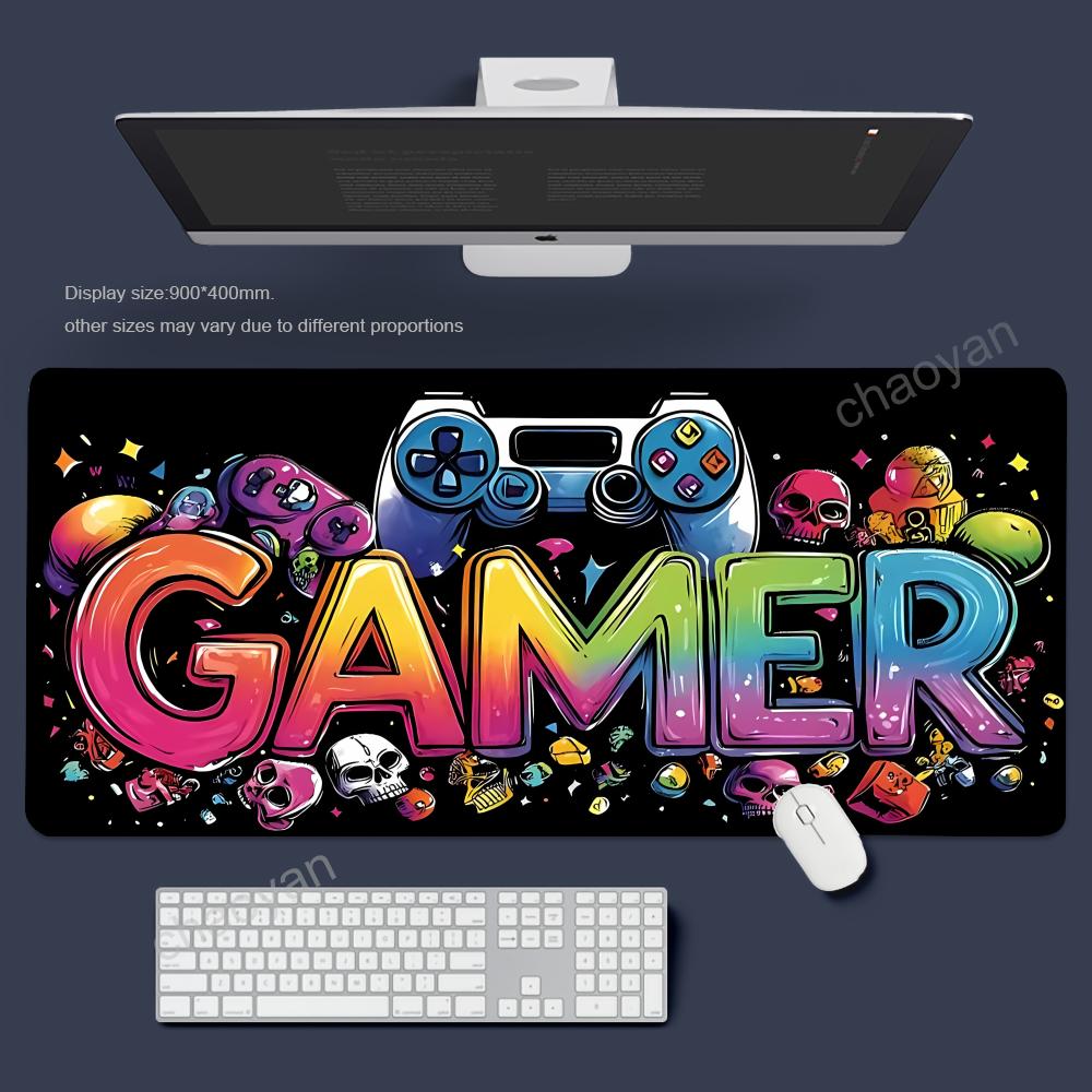 Gamer pattern Mouse Pad Mouse Pad XXL Desktop Keyboard Table Pads Game Antislip Desk Mat Computer Accessories Long Mousepad