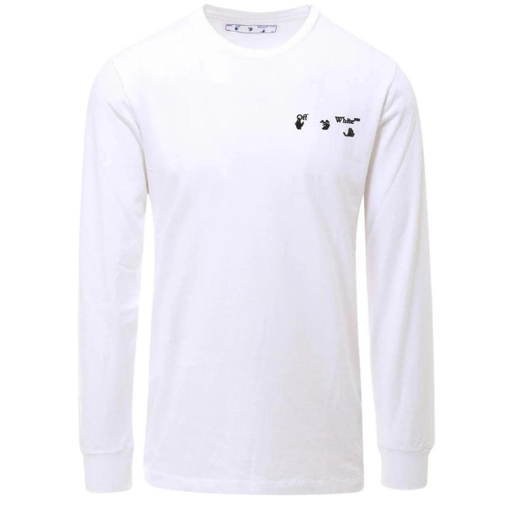 Off White Mens Logo Long-Sleeved T-Shirt