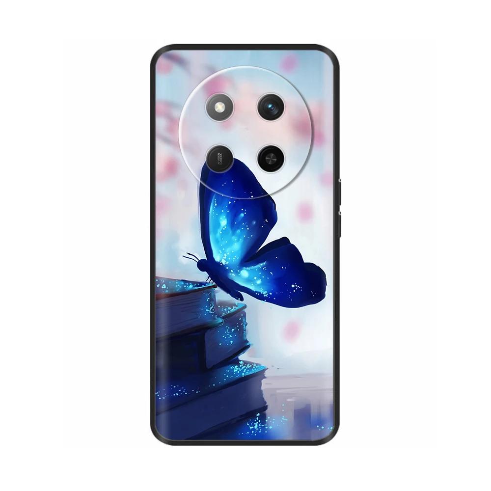 For Honor X60 5G Case Black Silicone Soft Luxury Phone Back Cover for Huawei Honor X60 Pro Painted Shockproof Shell Cases Para