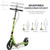 Kick Scooter, Folding 2 Wheel Scooter with Dual Brake System, Dual Suspension, 230mm Big Wheels and 3 Adjustable Handlebar, for 14+ Teens Adults