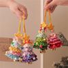 1PC Christmas Crochet Tree Pendants Car Mirror Pendant Christmas Decor Ornaments