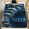 1PC Alien Print Flannel Blanket, High Quality All Seasons, Home Decor, Warmth and Comfort, Perfect for Christmas Gifts