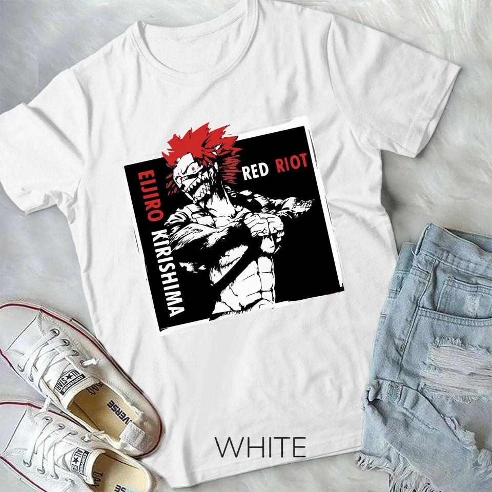 Eijiro Kirishima Eijiro My Hero Red Riot Boku No HeroBNHA TShirt White S