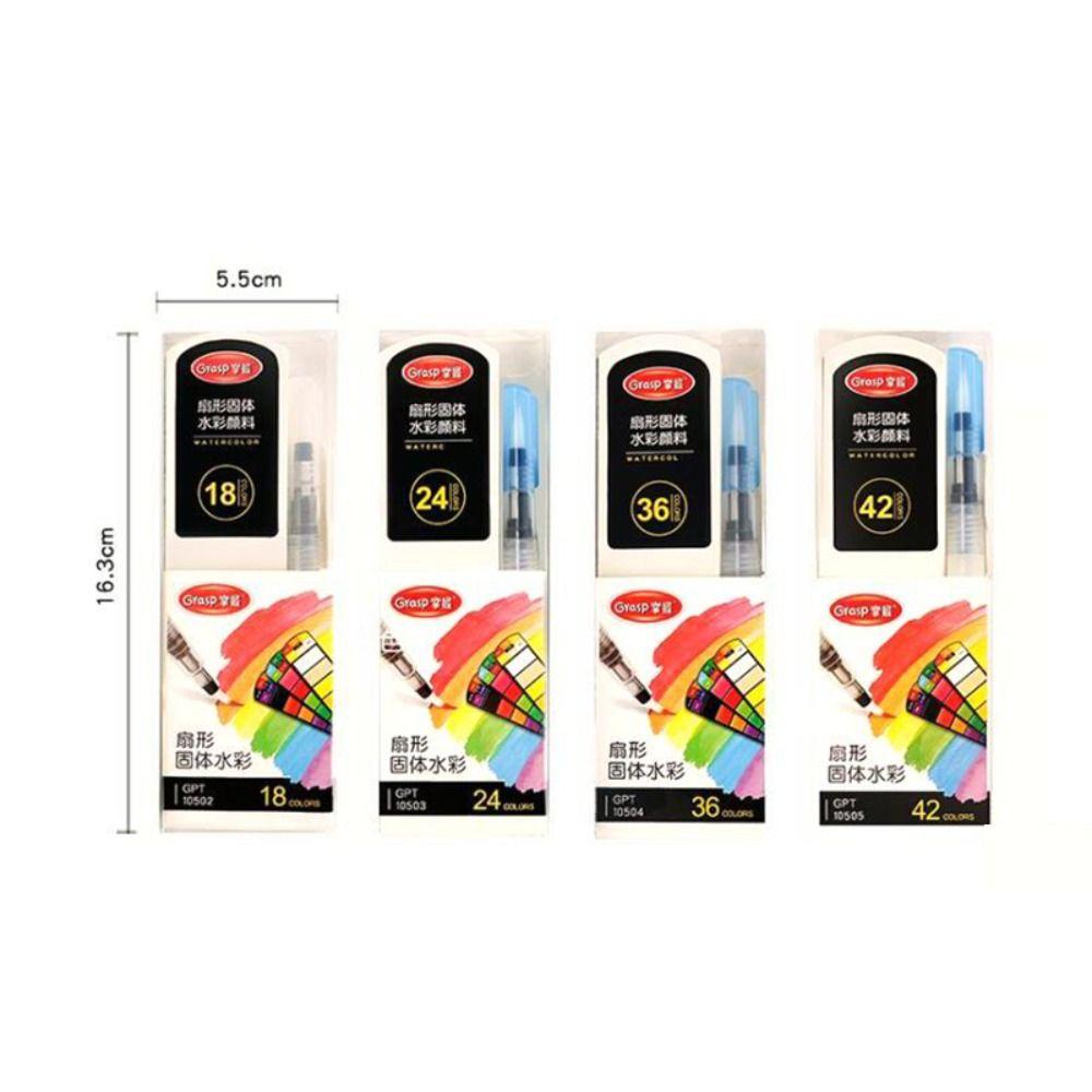 Faltbares Aquarellfarben-Set 18/24/36/42 Farben Ölmalset Malpigment-Set Studenten