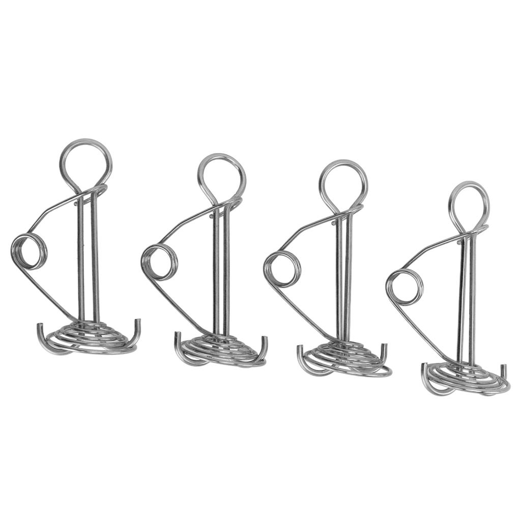 4Pcs Awning Anchors Rope Tightener Deck Anchor Peg Spiral Tent Stakes for Camping Boat Hiking