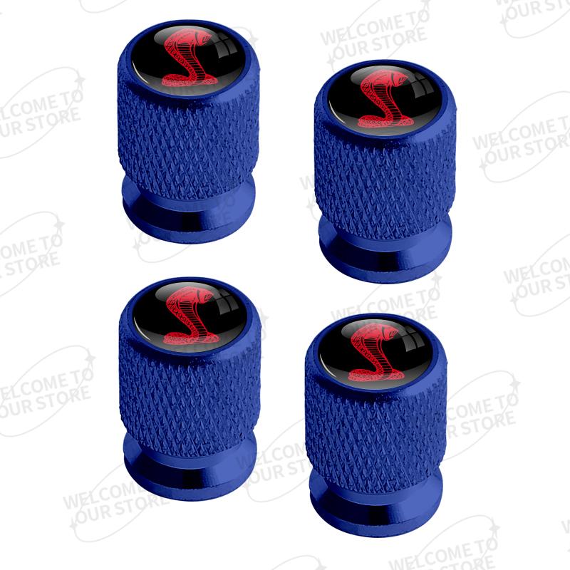 Aluminum For Ford Focus ST Line Mondeo Kuga GT350 GT500 Shelby Logo 4pcs Car Decor Wheel Tire Valve Caps Stem Cover Accessories