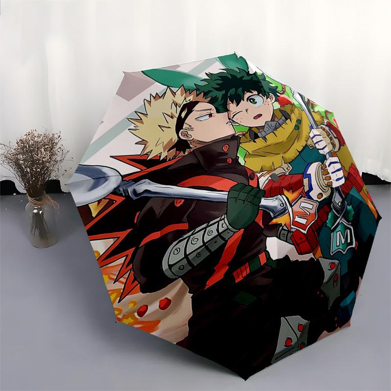 1pc My Hero Academia Boku no Hero Academia Outdoor Umbrella - Automatic Opening/Closing, Collapsible Design with 8-Rib Iron Frame - Perfect Gift for F