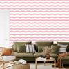 Wallpaper Stripes White and Coral for Living Room and Bedroom 50x1000