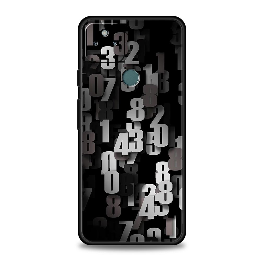 

Number Pattern Phone Case Cover for Google Pixel 10 9 8 7 6 9A 8A 7A 6A Pro Shockproof Soft TPU 10 Pro XL Shell Fundas Capas Bag Pixel 9 Pro XL